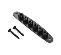 Eujgoov Parti di Chitarra Elettrica Stringa per Ponti Attraverso i Ferruli del Corpo con Argento Nero Sostitutivo Opzionale in Lega di Zinco 22 G di Peso di Peso della Dimensione di (BLACK)