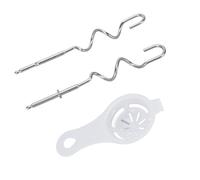 Eujgoov Parti di Ricambio 2 Ganci per Impastare per Sbattitore Manuale in Acciaio Inossidabile con Separatore di Albume, Compatibili con i Mixer KHM 5KSM KSMO KSMH, Accessori da Forno Lavabili in
