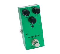 Eujgoov Pedale Effetto Chitarra Overdrive Vintage, Mini Pedale Tremolo con Ritardo Digitale Chorus Analogico Portatile con Indicatore LED, 10 Effetti Sonori per Chitarristi Elettrici (verde scuro)