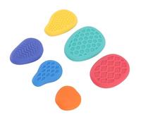 Eujgoov Pietre Sensoriali Strutturate Set di Silicone di 6 Colori Viventi, Design Ergonomico per il Gioco Interattivo, Sicuro e Durevole, Ideale per L'uso Domestico, Scolastico o Ufficio