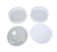 Eujgoov Piroscafo a Microonde Pp Plastica a Dimensioni Coperte Trasparente Disponibile con Piccoli Fori Senza Deformazione Design per la Ventilazione Mantenendo Caldo (Doppio strato medio)