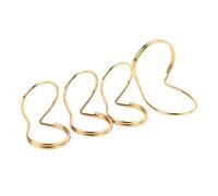 Eujgoov Plettri da Dito a Farfalla 4 Pezzi Plettro per Pollice in Metallo Premium per Chitarra Basso Ukulele Plettri Fingerstyle Regolabili per Prestazioni Acustiche Ed Elettriche (GOLD)
