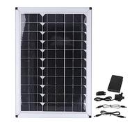 Eujgoov Pompa di Annaffiatura Solare 20W Pompa Sommersi a Portata Solare per L'irrigazione della Piscina per Laghetta con 12v 5 M di Scarico