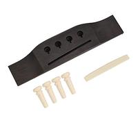 Eujgoov Ponte per Basso Acustico in Palissandro, Ponte per Basso a 4 Corde e Set di Perni Terminali con Sella in Plastica, Ricambio Leggero 170x42 Mm per Acustico Folk