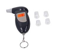 Eujgoov Portachiavi Portatile SPLEOTTO TESTER ALCOLA DISPOSIZIONE Digitale LCD Misuratore Di Respiro per Test ALCOL