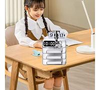 Eujgoov Portadocumenti con Scatola Portaoggetti in Carta A4, Organizer in Plastica Impilabile con Grande capacità per l'organizzazione della Scrivania dell'ufficio (Trasparente 26,5x33x7,5