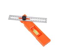 Eujgoov Righello per Marcatura Multiangolo, Righello per Tracciare Regolabile in ABS e Acciaio Inossidabile da 0 a 16 Cm con Bolla di Livello Indicatore a Punto Fisso Strumento Pieghevole per la