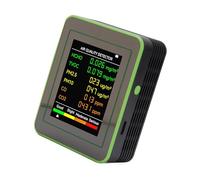 Eujgoov Rilevatore di qualità dell'aria Tester Digitale Portatile CO2 TVOC PM2.5 HCHO PM10 con Display LCD per Monitoraggio Interno di Home Office (#1)