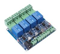 Eujgoov Scheda Modulo relè a 4 Microcontrollore STM8S103F3 12 V | Isolamento di Accoppiamento Ottico, Spie Luminose a LED, Interfaccia Terminale DC, Velocità di Trasmissione 9600 Baud,