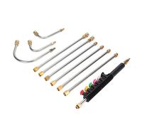 Eujgoov Set di Bacchette di Prolunga per Idropulitrice con 6 Punte per Ugelli a Connessione Rapida, Aste Curve da 60 e 90 Gradi, Connessione Rapida da 1/4 di Pollice, 4000 PSI per la
