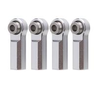 Eujgoov Set Economico di 4 Guarnizioni in Gel a Sfere in Metallo per Auto da 1/10 Modello 7,0 Mm Diametro M4 Filo RC Auto per Hobbisti Fai -da -te e Gruppo di Assemblaggio per Principianti (SILVER)