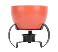 Eujgoov Set per Fonduta con Pentola in Ceramica, Set per Fusione Dal Design Elegante per Formaggio e Cioccolato, Perfetto per Riunioni Sociali e Legami Familiari (ORANGE)
