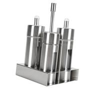 Eujgoov SHAKER RETERE ACCIAIO DELLA 304 Inossidabile con Finestra Trasparente per il Ristorante Home BBQ Salt Stagioning (4 testa)
