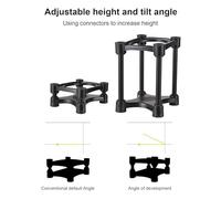 Eujgoov Supporti per Altoparlanti da Tavolo Regolabili con Base a Ventosa, Supporti per Monitor da Studio con Isolamento in Gomma Compatibile da 5/6/8 Pollici per la Regolazione dell'altezza e