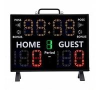 Eujgoov Tabellone Segnapunti Elettronico Tabellone Segnapunti Digitale Ricaricabile con Timer per Il Conto alla Rovescia, Telecomando per Basket, Pallavolo, Pong