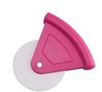 Eujgoov Taglierina per Pizza in Plastica Utensile Ergonomico per Affettare la Pizza per Torte, Pane, Forniture per la Cottura, Gadget da Taglio da (PINK)