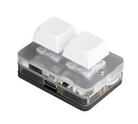 Eujgoov Tastiera Macro Programmabile Tastiera Personalizzabile a 2 Tasti USB C Cablata e Bluetooth Interruttore Blu Mini Retroilluminata a LED RGB con una Sola Mano con Tasti