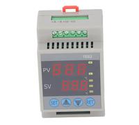 Eujgoov Termostato per Guida DIN, ±1C, Range -50 a 120C | Termostato Digitale Modulo, Custodia ABS, Alimentazione AC 220V, Montaggio 35mm, Ingresso Sensore 10K 3950, Uso da Pannello