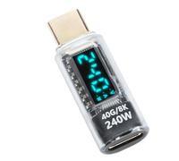 Eujgoov Tipo -C -Adattatore Messore di Potenza con un Display Digitale per la Ricarica Rapida e la Trasmissione dei Dati Supporta Vari Dispositivi per L'utilizzo 'ufficio e della Casa