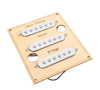 Eujgoov Tono, Set di Pickup a Bobina Singola Alnico 5, Cablaggio in Stile Vintage, Confezionamento Accurato, Robusto in Scatola, per Chitarre Elettriche (SILVER)