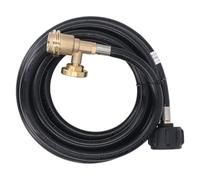 Eujgoov Tubo di Prolunga da 12 Piedi con Manometro e Rilevatore di Perdite per Barbecue Grill Riscaldatore Braciere Serbatoio Gas GPL