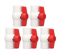 Eujgoov Valvola a Sfera Acqua PVC, Raccordo Rapido, 5 Pezzi Plastica Vite