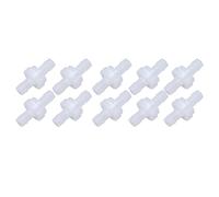 Eujgoov Valvola di Ritegno A Innesto 10 Pezzi Valvola di Arresto Del'acqua di Arresto Del'acqua A Una Membrana Resistenti al'ozono in Plastica A Seno Unico (7,9 mm Traslucido)