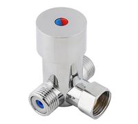 Eujgoov Valvola Miscelatrice in Ottone con Filettatura G1,2 per Controllo | Corpo in Ottone Ispessito, Valvole di Ritegno Integrate per Antiriflusso, Compatibile con Rubinetti Automatici e Tubi