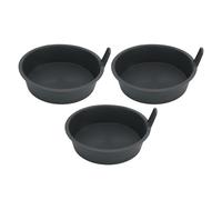 Eujgoov Vaschetta per Mangiatoia Rotonda, 3 Pentole per Mangime per Polli in Plastica PP Addensata con Base Larga per Abbeveratoio per Anatra o Oca per Bestiame All'aperto