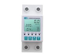 Eujgoov Wifi Energy Meter, AC80V-400V 63A Smart Power Monitor con LCD di Grande Display LCD Memoria di Programmazione del Timer a Controllo Remoto per Casa