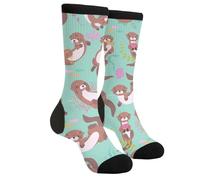 EujGvboU Calzini da uomo divertenti casual, Otter, Taglia unica