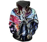 EujGvboU Felpa con cappuccio a maniche lunghe da uomo e da donna con cappuccio, motivo anime Manga Solo Leveling, Colore 3., S