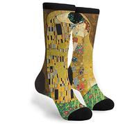 EujGvboU Gustav Klimt The Kiss - Calzini casual da uomo e donna, divertenti e stravaganti, Come nella foto, Taglia unica
