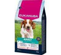 Eukanuba Mangime secco per cani con salmone e orzo per razze di taglia piccola e media, mangime secco premium per cani adulti, 12 kg