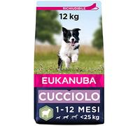 EUKANUBA Cibo per cuccioli con agnello e riso per razze di piccola e media taglia - alimento secco per cani giovani, 12 kg