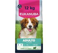 EUKANUBA Cibo secco per Cani con agnello e riso per razze di taglia piccola e media - Alimento secco premium per Cani adulti, 12 kg