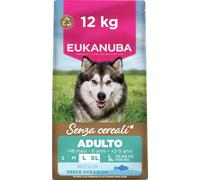 EUKANUBA Cibo secco per Cani senza cereali con pesce per razze di taglia grande - Alimento secco premium privo di cereali per Cani adulti, 12 kg