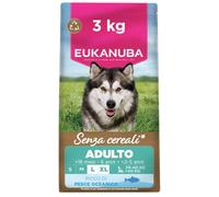 EUKANUBA Cibo secco per Cani senza cereali con pesce per razze di taglia grande - Alimento secco premium privo di cereali per Cani adulti, 3 kg