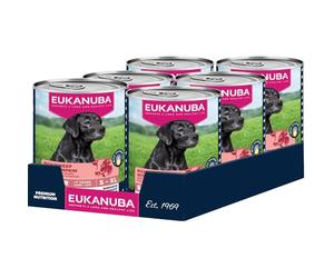 EUKANUBA Cibo umido cani anziani con manzo e zucca, 6 x 400 g | Cibo per cani senior senza cereali, cibo umido premium per cani anziani, senza cereali
