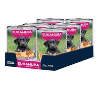 EUKANUBA Cibo umido per cuccioli con tacchino e carote, alimento umido premium senza cereali per cani junior, 6 x 400 g lattine