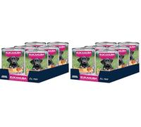 EUKANUBA Cibo umido per cuccioli con tacchino e carote, alimento umido premium senza cereali per cani junior, 6 x 400 g lattine (Confezione da 2)