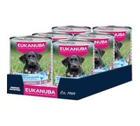 EUKANUBA Cibo umido per cuccioli con trota e patate dolci, Alimento umido premium senza cereali per cani giovani, 6 barattoli da 400 g