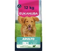 12 kg Eukanuba Alimento Cibo Secco Crocchette Croccantini per Cani Adulti di Taglia Grande Ricco di Agnello e Riso