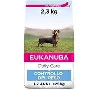 Eukanuba Daily Care Weight Control crocchette per razze di taglia piccola e media - Cibo per cani a basso contenuto di grassi per il mantenimento del peso o per la dieta in caso di sovrappeso, 2,3 kg