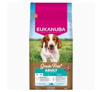 EUKANUBA Cibo secco per Cani senza cereali con pesce per razze di taglia piccola e media - Alimento secco premium privo di cereali per Cani adulti, 12 kg