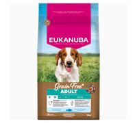 EUKANUBA Cibo secco per Cani senza cereali con pesce per razze di taglia piccola e media - Alimento secco premium privo di cereali per Cani adulti, 3 kg