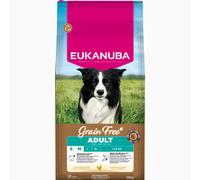 EUKANUBA Cibo secco per Cani senza cereali con pollo fresco per razze di taglia piccola e media - Alimento secco premium privo di cereali per Cani adulti, 12 kg