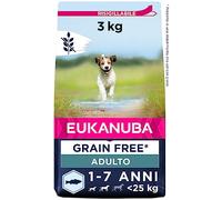 Eukanuba Grain Free Adult Small & Medium Breed con Salmone Crocchette per cani - Set %: 2 x 3 kg