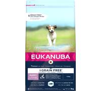 Eukanuba Grain Free* - Alimento per cuccioli di taglia piccola e media, Ricetta a basso contenuto di allergeni, 3 kg