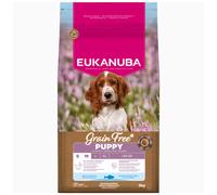 EUKANUBA Cibo secco per Cuccioli senza cereali con pesce per razze di taglia piccola e media - Alimento secco premium privo di cereali per Cani giovani, 3 kg